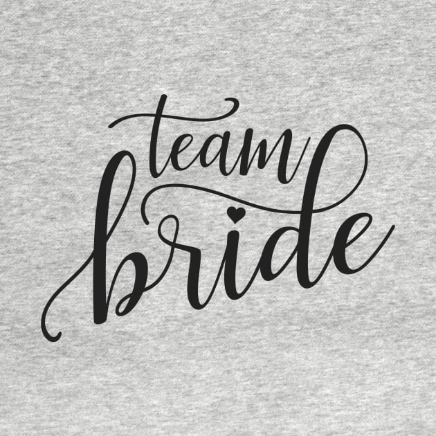 Simple Team Bride Wedding Calligraphy by Jasmine Anderson